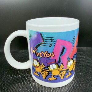 Vintage 1998 Garfield I Love You Grandpa Coffee Mug Cup Giftco School Designs